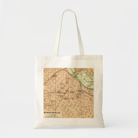 Minneapolis Vintage Map Tote Bag (Voorkant)
