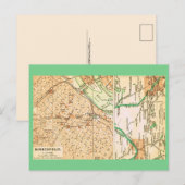 Minneapolis Vintage Street Map Briefkaart (Voorkant / Achterkant)