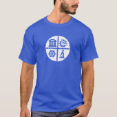 Minneapolis-vlag Blauw T-shirt (Voorkant)