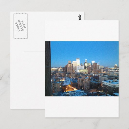 Minneapolis Winter Briefkaart (Voorkant / Achterkant)