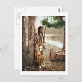 Minnehaha 1897 Native American Hiawatha Briefkaart (Voorkant / Achterkant)