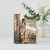 Minnehaha 1897  Native American Hiawatha Briefkaart (Staand voorkant)