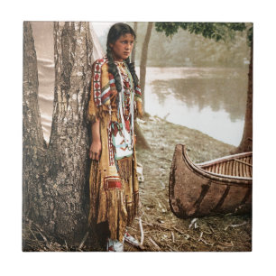 Minnehaha 1897 Native American Hiawatha  Tegeltje