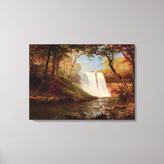 Minnehaha Falls, kunstwerk van Albert Bierstadt Canvas Afdruk (Voorkant)