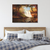 Minnehaha Falls, kunstwerk van Albert Bierstadt Canvas Afdruk (Insitu (Slaapkamer))