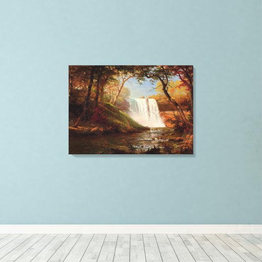 Minnehaha Falls, kunstwerk van Albert Bierstadt Canvas Afdruk (Insitu (Houten vloer))