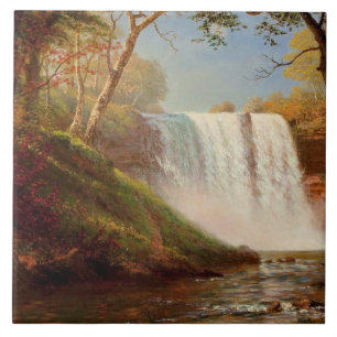 Minnehaha Falls, kunstwerk van Albert Bierstadt Tegeltje