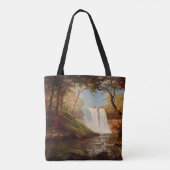 Minnehaha Falls, kunstwerk van Albert Bierstadt Tote Bag (Achterkant)