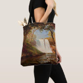 Minnehaha Falls, kunstwerk van Albert Bierstadt Tote Bag (Dichtbij)