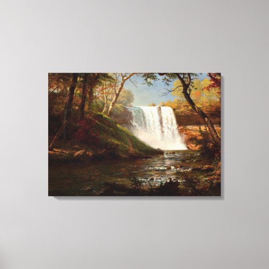 Minnehaha Herfsten, Albert Bierstadt kunstwerk Canvas Afdruk (Voorkant)