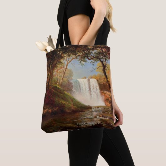 Minnehaha-Herfsten, mooie kunst van Albert Biersta Tote Bag (Dichtbij)