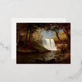 Minnehaha-Herfsten van Albert Bierstadt Folie Feestdagen Briefkaart (Voorkant / Achterkant)