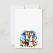 Minnelijk Vos Koppel Trouw Save the Date Aankondig (Achterkant)