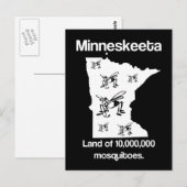 Minneskeeta Land of Mosquitoes Funny MN Briefkaart (Voorkant / Achterkant)