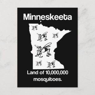 Minneskeeta Land of Mosquitoes Funny MN Briefkaart