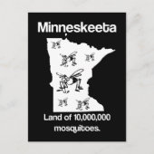 Minneskeeta Land of Mosquitoes Funny MN Briefkaart (Voorkant)