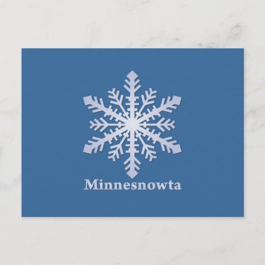Minnesnowta Blue Snowflake Briefkaart (Voorkant)