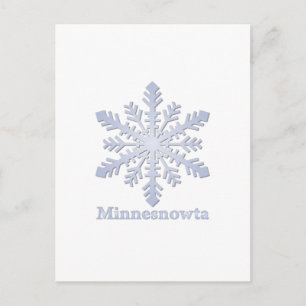 Minnesnowta Blue Snowflake Briefkaart