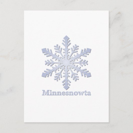 Minnesnowta Blue Snowflake Briefkaart (Voorkant)