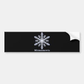 Minnesnowta Blue Snowflake Bumpersticker (Voorkant)