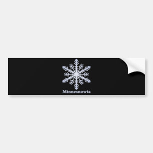 Minnesnowta Blue Snowflake Bumpersticker