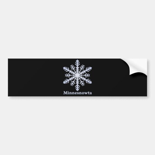 Minnesnowta Blue Snowflake Bumpersticker (Voorkant)