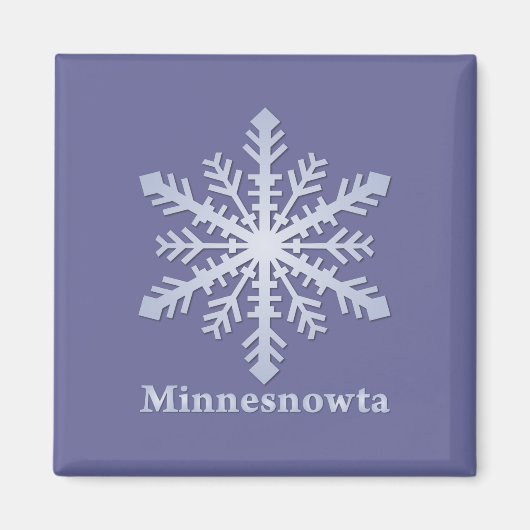 Minnesnowta Blue Snowflake Magneet (Voorkant)