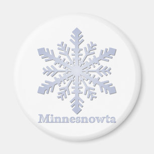 Minnesnowta Blue Snowflake Magneet