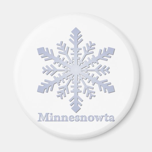 Minnesnowta Blue Snowflake Magneet (Voorkant)