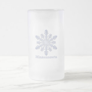 Minnesnowta Blue Snowflake Matglas Bierpul