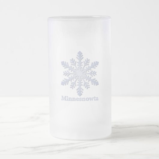 Minnesnowta Blue Snowflake Matglas Bierpul (Center)