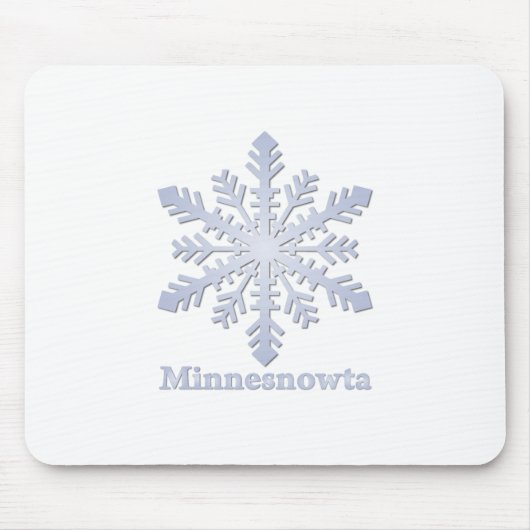 Minnesnowta Blue Snowflake Muismat (Voorkant)