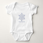Minnesnowta Blue Snowflake Romper (Voorkant)