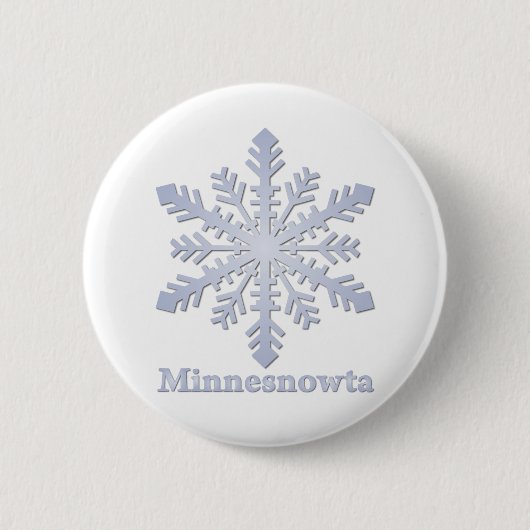 Minnesnowta Blue Snowflake Ronde Button 5,7 Cm (Voorkant)