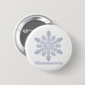 Minnesnowta Blue Snowflake Ronde Button 5,7 Cm (Voorkant /achterkant)