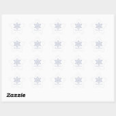Minnesnowta Blue Snowflake Ster Sticker (Vel)