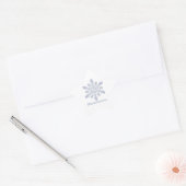 Minnesnowta Blue Snowflake Ster Sticker (Envelop)