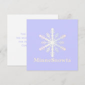 MinneSnowta met Snowflake Kaart (Voorkant / Achterkant)