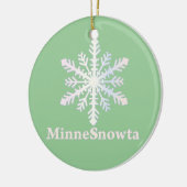 MinneSnowta met Snowflake Keramisch Ornament (Links)
