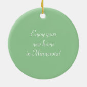 MinneSnowta met Snowflake Keramisch Ornament (Achterkant)