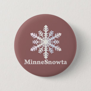 MinneSnowta met Snowflake Ronde Button 5,7 Cm