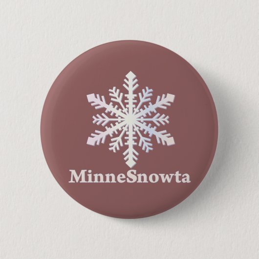 MinneSnowta met Snowflake Ronde Button 5,7 Cm (Voorkant)