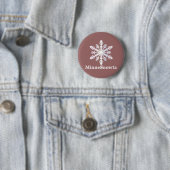 MinneSnowta met Snowflake Ronde Button 5,7 Cm (In situ)