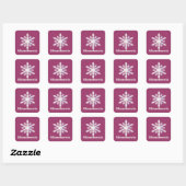 MinneSnowta met Snowflake Vierkante Sticker (Vel)