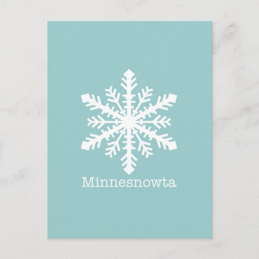 Minnesnowta Snowflake Briefkaart (Voorkant)