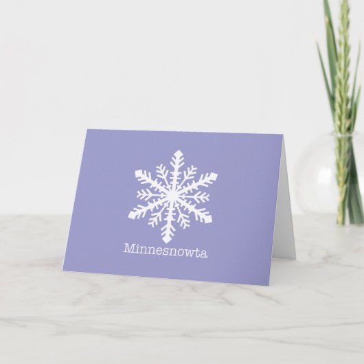 Minnesnowta Snowflake Feestdagen Kaart (Voorkant)