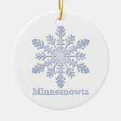 Minnesnowta Snowflake Keramisch Ornament (Voorkant)
