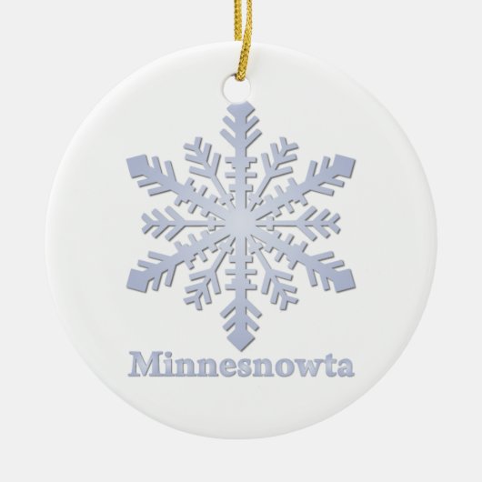 Minnesnowta Snowflake Keramisch Ornament (Voorkant)