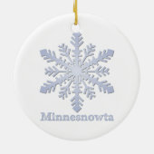 Minnesnowta Snowflake Keramisch Ornament (Achterkant)