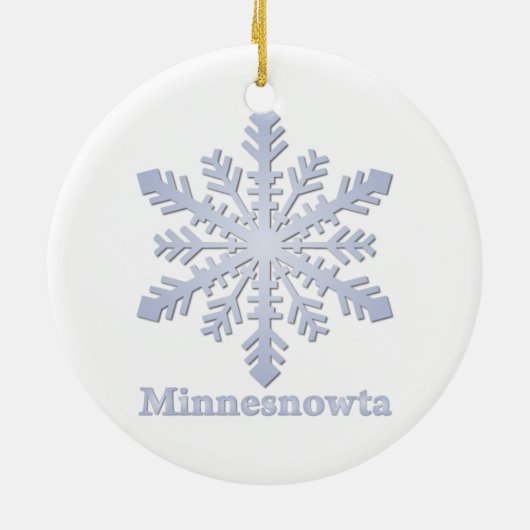 Minnesnowta Snowflake Keramisch Ornament (Achterkant)